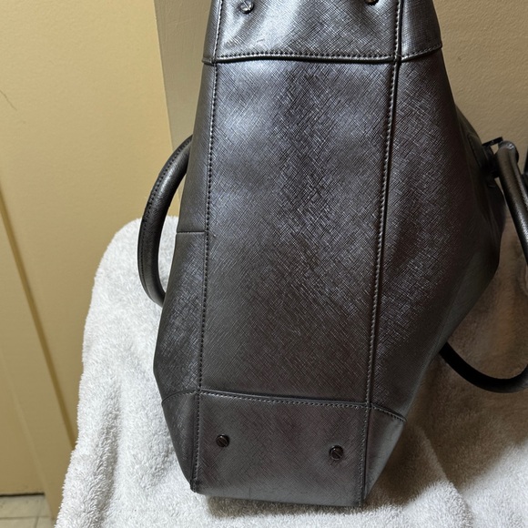 Tory Burch Shimmering Silver Tote - Picture 11 of 16